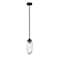 Z-Lite Arden Pendant, 1-Light, 4.5 In.W x 11.5 In.H, Matte Black/Clear 651P-ROD-MB - alternate 3